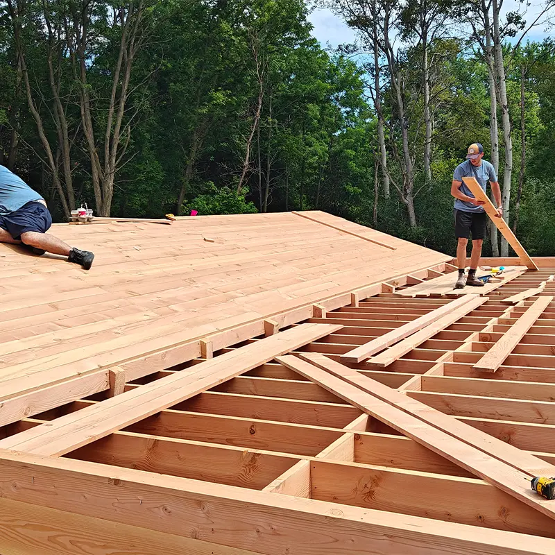 Modern composite deck with integrated steps and backyard gazebo installed by Megapol Deck in GTA.